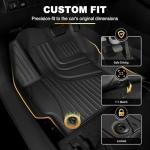 AOMSAZTO Floor Mats Compatible with 2013-2018 Toyota Rav4 (Not for Hybrid) All Weather TPE Cargo Mat Custom Fit LE/SE/XLE/Limited/Platinum/Adventure for Toyota Rav4-1st & 2nd Row Car Mats, Black