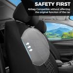 FLORICH Seat Covers, Front Seat Covers 2 PCs, Automotive Seat Cover for Cars, Luxury Leather Universal Seat Cover Accessories Fit for Most Cars SUV Truck Sedans(Grey)