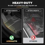 AOMSAZTO Floor Mats Compatible with 2013-2018 Toyota Rav4 (Not for Hybrid) All Weather TPE Cargo Mat Custom Fit LE/SE/XLE/Limited/Platinum/Adventure for Toyota Rav4-1st & 2nd Row Car Mats, Black