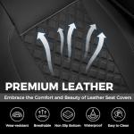 FLORICH Seat Covers, Front Seat Covers 2 PCs, Automotive Seat Cover for Cars, Luxury Leather Universal Seat Cover Accessories Fit for Most Cars SUV Truck Sedans(Grey)