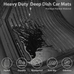 CAR PASS Heavy Duty Rubber Floor Mats for Car, Waterproof Liner Deep Dish Car Mats Full Sets, Universal Trim to Fit for SUV Truck Sedans Vans, All Weather Automotive Floor Mats 3pcs, Solid Black