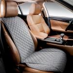 IVICY Faux Linen Front Car Seat Cover – Durable, Non-Slip Seat Protector for Cars – 1 Unit, Cool Gray