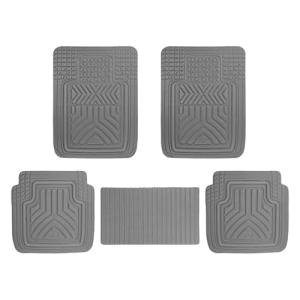 Mandark Car Floor Mats Full Set, 5PCS Deep Dish All Weather Waterproof Heavy Duty Vehicle Pad, Automotive Interior Protection Flooring Liner Accessories, Universal for SUV Sedan Truck (Black/Gray)
