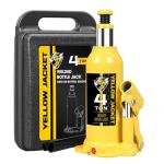 YELLOW JACKET 4 Ton Muti-Directional Welded Bottle Jack(8,000lb) with Carrying Case for Car, SUV, Auto Repair