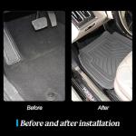 Mandark Car Floor Mats Full Set, 5PCS Deep Dish All Weather Waterproof Heavy Duty Vehicle Pad, Automotive Interior Protection Flooring Liner Accessories, Universal for SUV Sedan Truck (Black/Gray)