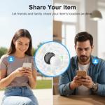 2 Pack GPS Tracker for Vehicles Work with Find My (iOS Only) Real Time Mini Car Air Tracker Tag Devices Global Coverage Hidden Car Locator Tracking No Monthly Fee No Subscription No SIM Card Required