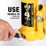 YELLOW JACKET 4 Ton Muti-Directional Welded Bottle Jack(8,000lb) with Carrying Case for Car, SUV, Auto Repair