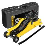 YELLOW JACKET 2.5 Ton Trolley Jack with Carrying Case Hydraulic Low Profile Floor Jack for Cars Lift with Single Piston Lift Pump, 5500 lb Capacity…
