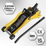 YELLOW JACKET 2.5 Ton Trolley Jack with Carrying Case Hydraulic Low Profile Floor Jack for Cars Lift with Single Piston Lift Pump, 5500 lb Capacity…