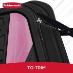 Rubbermaid Car Floor Mats Full Set, Premium Heavy Duty All-Weather Car Mats– Rugged Rubber with Brushed Aluminum Inserts, Universal Trim-to-Fit, Anti-Slip Backing for Cars, SUVs, Trucks & Vans - Pink