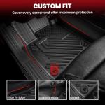 LASFIT Floor Mats & Backrest Mats & Cargo Mat for Kia Carnival Hybrid 7/8 Seats 2026 2025 (Only Fit Hybrid), All Weather TPE Custom Fit Floor Liners Full Set Car Mats Trunk Mat Accessoires, Black