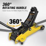 YELLOW JACKET 2.5 Ton Trolley Jack with Carrying Case Hydraulic Low Profile Floor Jack for Cars Lift with Single Piston Lift Pump, 5500 lb Capacity…