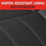 Motor Trend Black Cloth Car Seat Covers for Front Seats – Premium Automotive Bucket Seat Covers, Made for Vehicles with Removable Headrests, Interior Covers for Car Truck Van SUV Seat Protector