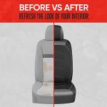 Motor Trend Black Cloth Car Seat Covers for Front Seats – Premium Automotive Bucket Seat Covers, Made for Vehicles with Removable Headrests, Interior Covers for Car Truck Van SUV Seat Protector