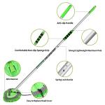 62'' Car Wash Brush with Long Handle Chenille Microfiber Car Wash Mop Mitt Kit Scratch-Free Car Cleaning Brush Care Kits with Replacement Head Supplies for Cars RV Truck Boat