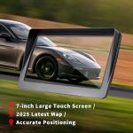 GPS Navigation for Car,7 inch GPS Navigation System,GPS Navigator 2025 Maps Updates- for Car Truck RV,Speed & Red Light Warning,Turn-by-Turn Voice Guidance for All Cars