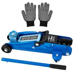 GAOLLY 1.5 Ton Floor Jack Low Profile, Heavy-Duty Steel Racing with Single Piston Lift Pump, Lifting Range 5" ~ 12.2"（Blue）