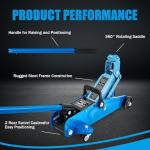 GAOLLY 1.5 Ton Floor Jack Low Profile, Heavy-Duty Steel Racing with Single Piston Lift Pump, Lifting Range 5" ~ 12.2"（Blue）
