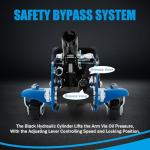 GAOLLY 1.5 Ton Floor Jack Low Profile, Heavy-Duty Steel Racing with Single Piston Lift Pump, Lifting Range 5" ~ 12.2"（Blue）