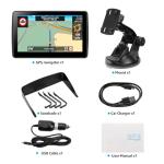 7'' GPS Navigator for Car Truck RV - 2026 North America Maps Free Lifetime Updates, Touchscreen Navigation System, Speed & Red Light Warning, Turn-by-Turn Voice Guidance, for All Cars (Blue)