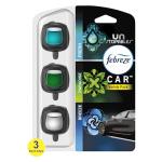 Febreze Car Air Freshener Odor-Fighting Car Vent Clip, Unstopables Variety Pack, 3-Count Pack of 3