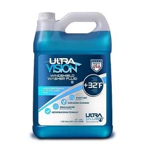 ULTRA 1PLUS Windshield Washer Fluid - Advanced Formula for Car Windshield Wiper Fluid Crystal-Clear Vision in Weather Conditions +32F - All Weather - 1 Liquid Gallon