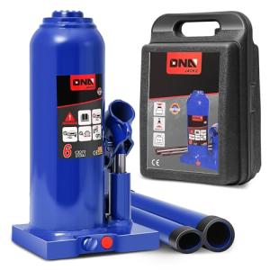 DNA Motoring 6 tons / 13228 lbs Lifting Automotive Welded Hydraulic Bottle Jack for Repair Vehicle, Pickup, Truck, w/Manual Handle, Blue,TOOLS-00356