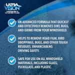 ULTRA 1PLUS Windshield Washer Fluid - Advanced Formula for Car Windshield Wiper Fluid Crystal-Clear Vision in Weather Conditions +32F - All Weather - 1 Liquid Gallon
