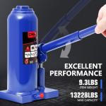 DNA Motoring 6 tons / 13228 lbs Lifting Automotive Welded Hydraulic Bottle Jack for Repair Vehicle, Pickup, Truck, w/Manual Handle, Blue,TOOLS-00356