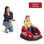 Radio Flyer 6V Battery Powered Bumper Car, Electric Ride On with Remote, Toddler Ride On Toy for Ages 1.5+ Years