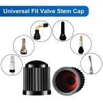 Tire Valve Stem Caps The Upgraded Version has a Sealing Ring for Car, Motorbike, Trucks, Bike, Bicycle （Black） (24)