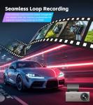 4K+2K Dash Cam Front and Rear,Dash Camera for Cars,Built-in 64G Card,5G WiFi APP Control,HDR Night Vision,24H Parking Mode,Loop Recording,Support 512GB Max(4k+2k)