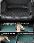 Car Floor Mats for Honda CRV: 2017-2022 Cargo Liner(Not for Hybrid), Full Set All Weather Floor Liners Trunk Mat for Honda CR-V 2017 2018 2019 2020 2021 2022, Custom Fit TPE Accessories for CR V Black