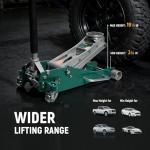 SATA 3-Ton (6,600 lb) Aluminum Floor Jack, Low-Profile Design with Dual-Piston Rapid Lift Pump, Tested for 1.5X Overload for Ultimate Safety, 30% Lighter Than Steel Model