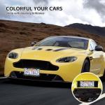 [2 Pack] Luxury Bling License Plate Frames - Hand-Set 1200+ Sparkly Crystals - Rust-Proof Stainless Steel Car Accessories for Women - Universal Fit Front and Rear Set