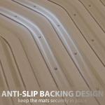 CAR PASS Tan Rubber Car Mats, Beige Waterproof Car Floor Mats All Weather, Car Mat Full Set 3 Piece, Automotive Floor Mat Trim to Fit for Cars Sedans SUVs Vans Trucks, Anti-Slip Easy Clean, All Beige