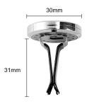 RoyAroma Car Air Freshener, 2PCS 30mm Car Aromatherapy Essential Oil Diffuser Stainless Steel Cars Diffuser with Vent Clip 12 Felt Pads