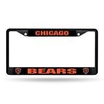 NFL Chicago Bears Unisex Standard Chrome License Plate Frame, Black, 6 x 12.25-inches