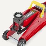 Amazon Basics Hydraulic Floor and Portable Car Jack, 2.2 Short Ton/ 2 Metric Ton/ 2 Tonne / 2000 kg Capacity, Slow Release, Red