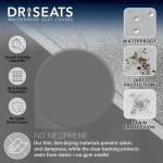 Dri Seats Waterproof Car Seat Cover – Premium Sweat Towel with Slip Resistant Backing for Front Seats in Cars, Trucks, SUVs – Universal Seat Liner, Easy Install (Gray, Large)