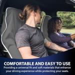 Dri Seats Waterproof Car Seat Cover – Premium Sweat Towel with Slip Resistant Backing for Front Seats in Cars, Trucks, SUVs – Universal Seat Liner, Easy Install (Gray, Large)