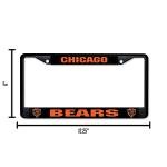 NFL Chicago Bears Unisex Standard Chrome License Plate Frame, Black, 6 x 12.25-inches