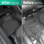 Diffcar Floor Mats for Chevy Malibu: 2016 2017 2018 2019 2020 2021 2022 2023 2024 2025 All Weather TPE Black Automotive Car Accessories for Chevrolet Malibu 16-25 (Set of 4 Mats)