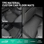 Diffcar Floor Mats for Chevy Malibu: 2016 2017 2018 2019 2020 2021 2022 2023 2024 2025 All Weather TPE Black Automotive Car Accessories for Chevrolet Malibu 16-25 (Set of 4 Mats)