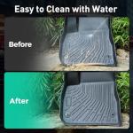 Diffcar Floor Mats for Chevy Malibu: 2016 2017 2018 2019 2020 2021 2022 2023 2024 2025 All Weather TPE Black Automotive Car Accessories for Chevrolet Malibu 16-25 (Set of 4 Mats)