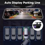 Upgraded 10'' Rear View Mirror Camera Mirror Dash Cam Front and Rear 1080P Backup Camera Full Touch Screen w Loop Recording, G-Sensor Night Vision 170° Wide Angle