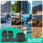 Diffcar Floor Mats for Chevy Malibu: 2016 2017 2018 2019 2020 2021 2022 2023 2024 2025 All Weather TPE Black Automotive Car Accessories for Chevrolet Malibu 16-25 (Set of 4 Mats)