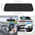 Upgraded 10'' Rear View Mirror Camera Mirror Dash Cam Front and Rear 1080P Backup Camera Full Touch Screen w Loop Recording, G-Sensor Night Vision 170° Wide Angle