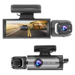 Dash Cam Front and Inside, 1080P Dual Dash Cam for Car, 3.16 Inch IPS Screen Driving Recorder with IR Night Vision, Loop Recording, Wide Angle Lens, 24H Parking Traffic Recorder