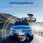 Dash Cam Front and Inside, 1080P Dual Dash Cam for Car, 3.16 Inch IPS Screen Driving Recorder with IR Night Vision, Loop Recording, Wide Angle Lens, 24H Parking Traffic Recorder